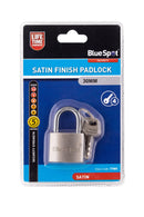 BLUE SPOT TOOLS 30MM SATIN FINISH PADLOCK - Premium Security from BLUE SPOT - Just £6.95! Shop now at Bargain LAB