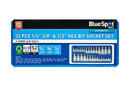 BLUE SPOT TOOLS 32 PCE 1/4" 3/8" & 1/2" HEX BIT SOCKET SET (2-19MM) (1/4"-9/16") - Premium Automotive from BLUE SPOT - Just £36.99! Shop now at Bargain LAB