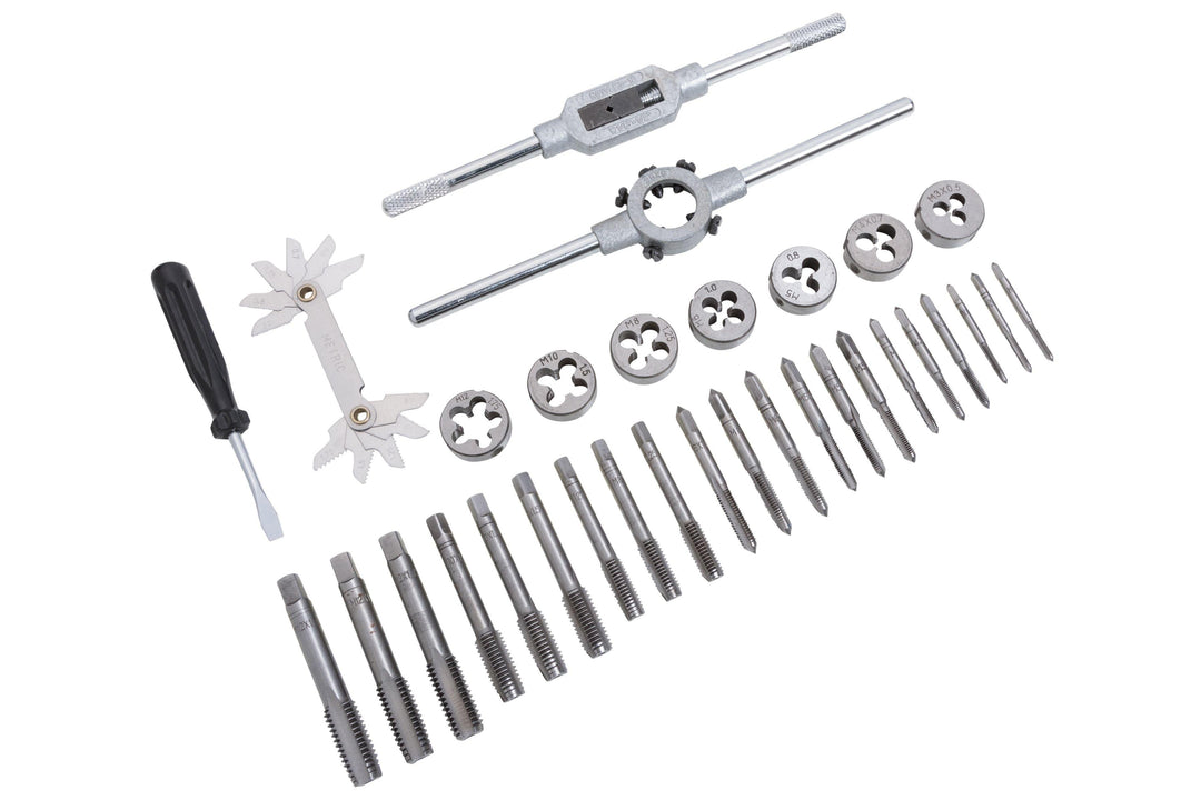 BLUE SPOT TOOLS 32 PCE METRIC TAP AND DIE SET (M3-M12) - Premium Engineering and Metalwork from BLUE SPOT - Just £34.99! Shop now at Bargain LAB