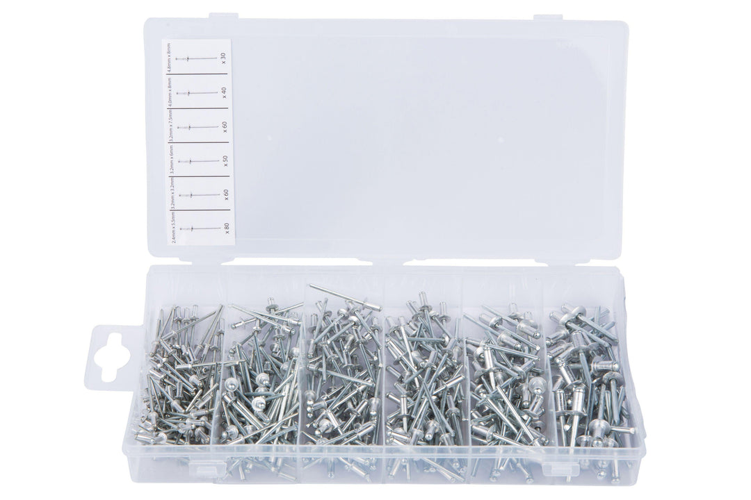 Blue Point Rivet Kit BLUE SPOT TOOLS 320 PCE ASSORTED BLIND RIVET SET (2.4MM, 3.2MM, 4.0MM ...
