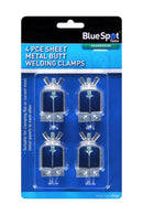 BLUE SPOT TOOLS 4 PCE SHEET METAL BUTT WELDING CLAMPS - Premium Engineering and Metalwork from BLUE SPOT - Just £9.99! Shop now at Bargain LAB