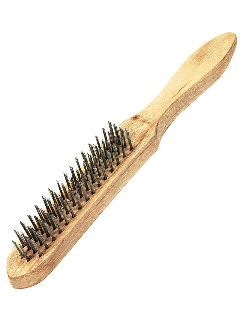 BLUE SPOT TOOLS 4 ROW WIRE BRUSH - Premium Abrasives from BLUE SPOT - Just £4.49! Shop now at Bargain LAB