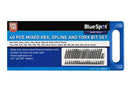 BLUE SPOT TOOLS 40 PCE 1/2" & 3/8" MIXED HEX, SPLINE AND TORX BIT SET - Premium Automotive from BLUE SPOT - Just £18.99! Shop now at Bargain LAB