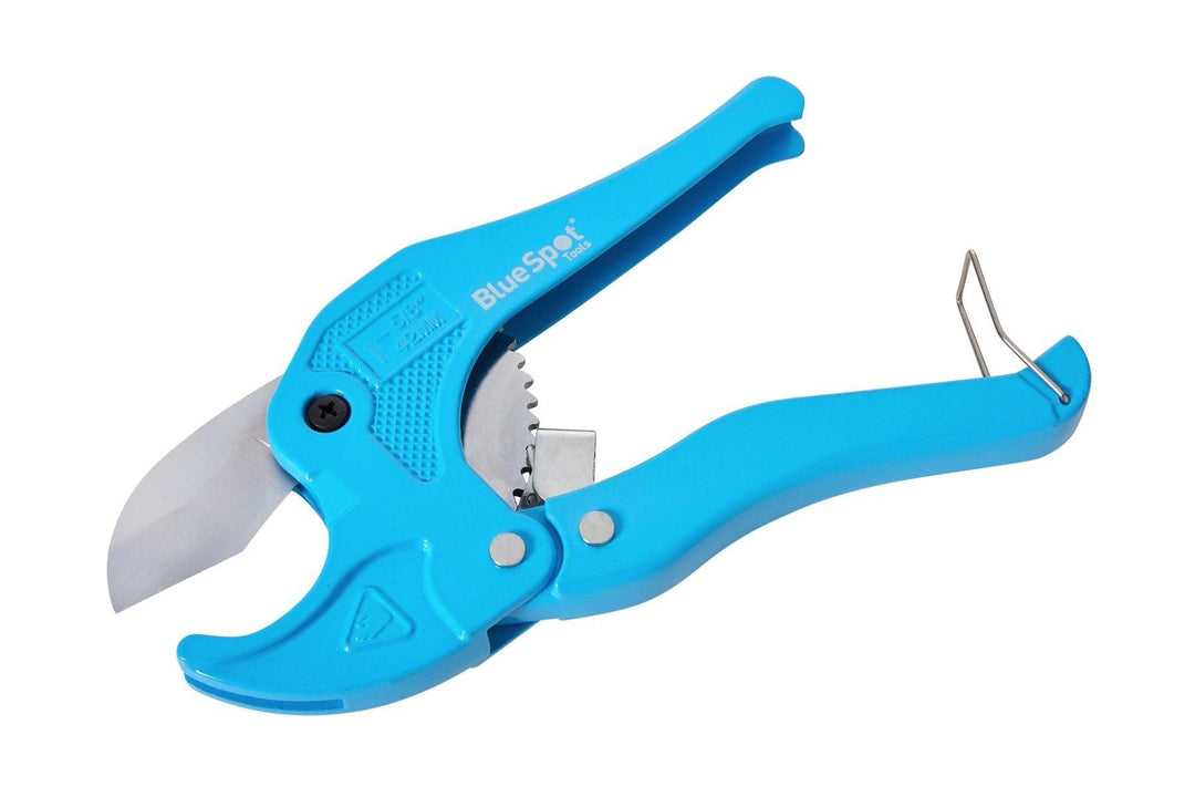 BLUE SPOT TOOLS 42MM RATCHET PVC PIPE CUTTER - Premium Hand Tools from BLUE SPOT - Just £9.69! Shop now at Bargain LAB