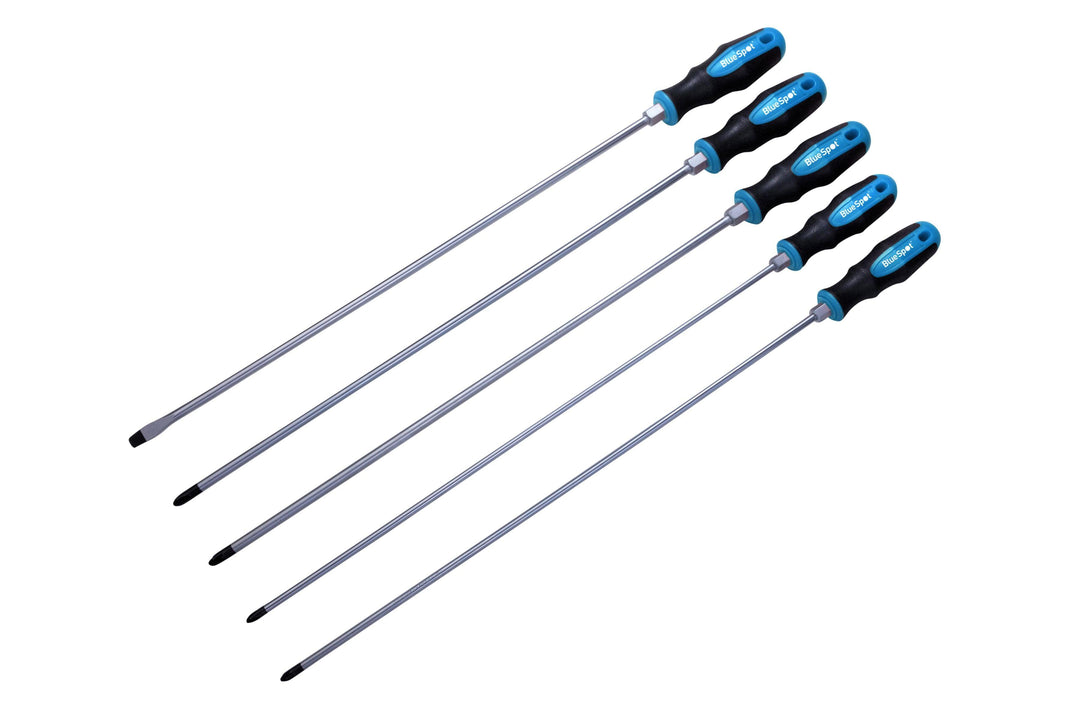 BLUE SPOT TOOLS 5 PCE 450MM LONG SCREWDRIVER SET - Premium Hand Tools from BLUE SPOT - Just £23.99! Shop now at Bargain LAB