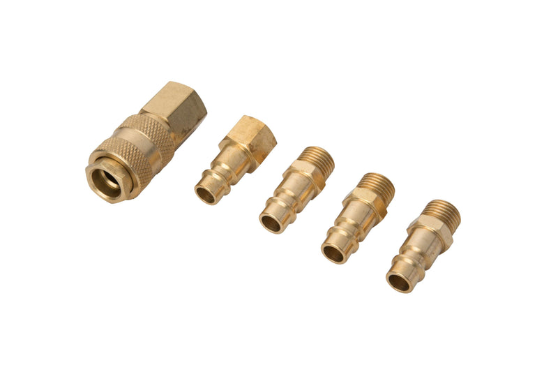 BLUE SPOT TOOLS 5 PCE BRASS AIR FITTINGS (BSP) - Premium Air Tools from BLUE SPOT - Just £8.99! Shop now at Bargain LAB