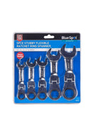 BLUE SPOT TOOLS 5 PCE FLEXIBLE STUBBY RATCHET SPANNER SET (10-19MM) - Premium Automotive from BLUE SPOT - Just £29.99! Shop now at Bargain LAB