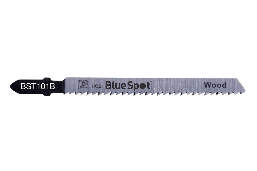 BLUE SPOT TOOLS 5 PCE HCS CLEAN CUT JIGSAW BLADES FOR WOOD (10 TPI) - Bargain LAB