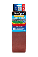 BLUE SPOT TOOLS 5 PCE MIXED 75 X 533MM SANDING BELT - Premium Abrasives from BLUE SPOT - Just £6.99! Shop now at Bargain LAB