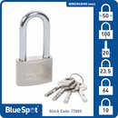 BLUE SPOT TOOLS 50MM LONG SHACKLE SATIN FINISH PADLOCK - Premium Security from BLUE SPOT - Just £8.99! Shop now at Bargain LAB