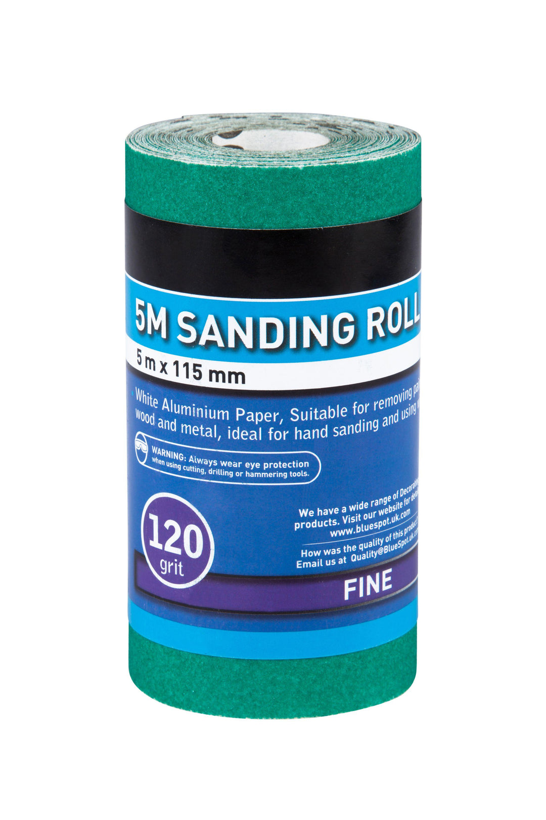 BLUE SPOT TOOLS 5MTR 115MM SANDING ROLL 120 GRIT - Premium Abrasives from BLUE SPOT - Just £5.79! Shop now at Bargain LAB