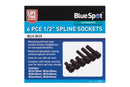 BLUE SPOT TOOLS 6 PCE 1/2" SPLINE SOCKETS (M14-M18) - Premium Automotive from BLUE SPOT - Just £23.59! Shop now at Bargain LAB