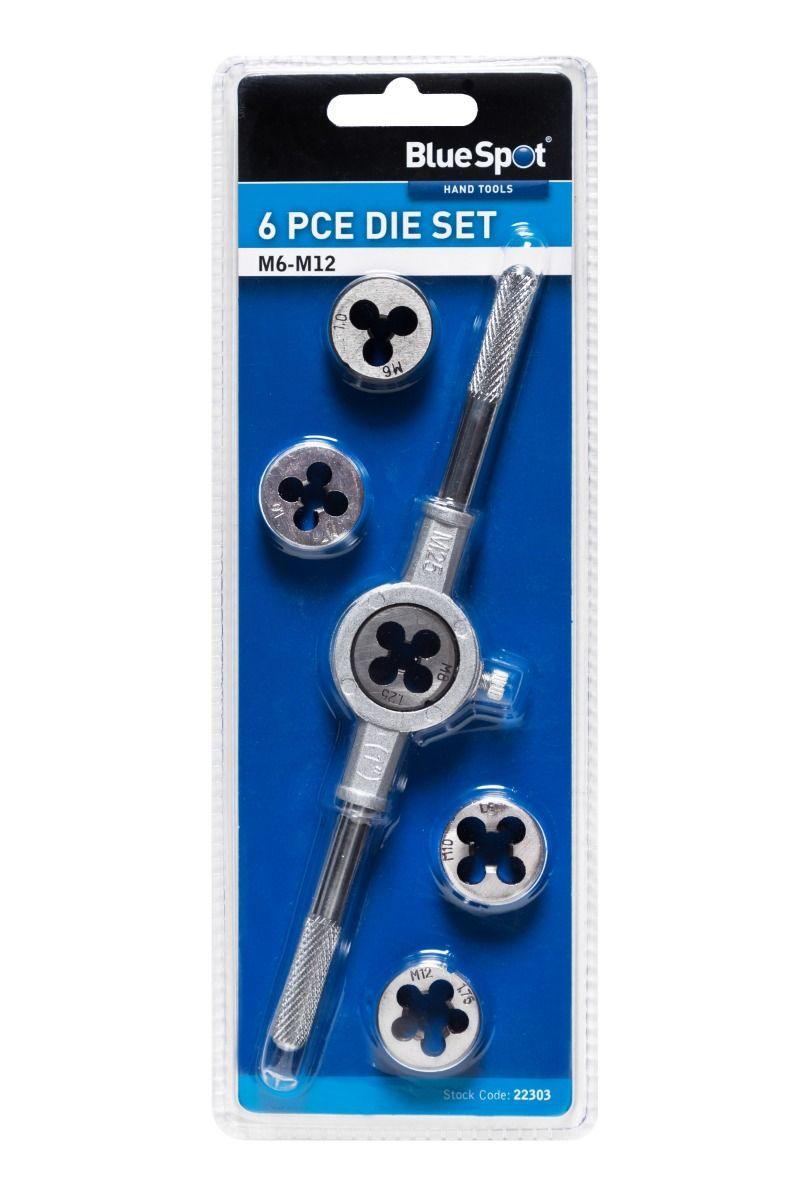 BLUE SPOT TOOLS 6 PCE DIE SET (M6-M12) - Premium Hand Tools from BLUE SPOT - Just £8.99! Shop now at Bargain LAB