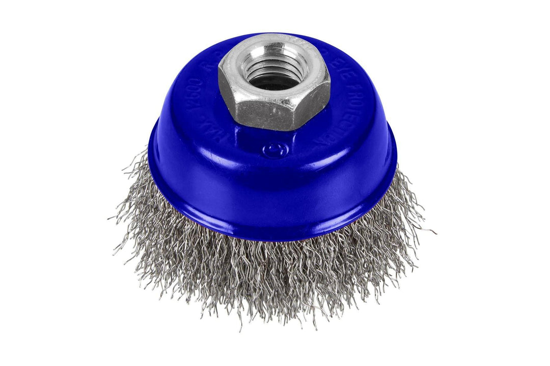 BLUE SPOT TOOLS 65MM (2 1/2") M14 X 2 WIRE CUP BRUSH - Bargain LAB