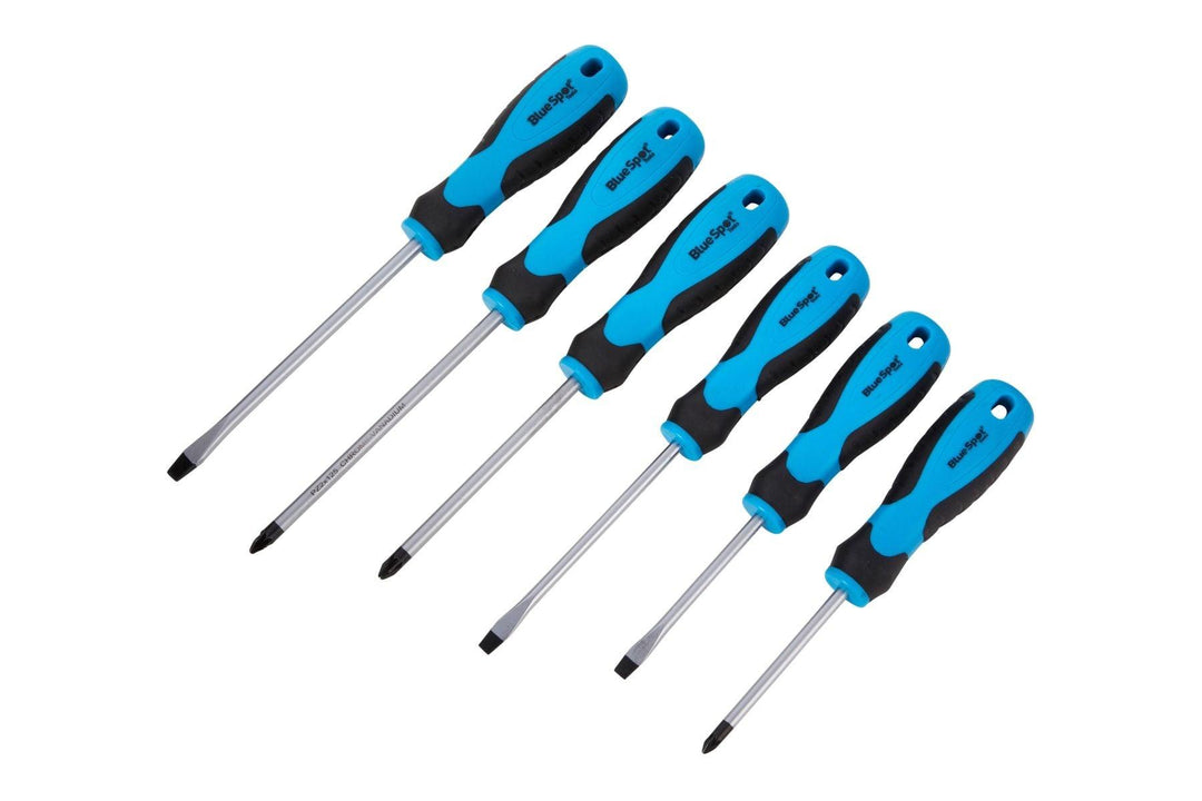 BLUE SPOT TOOLS 6PCE SOFT GRIP SCREWDRIVER SET - Premium Hand Tools from BLUE SPOT - Just £7.99! Shop now at Bargain LAB