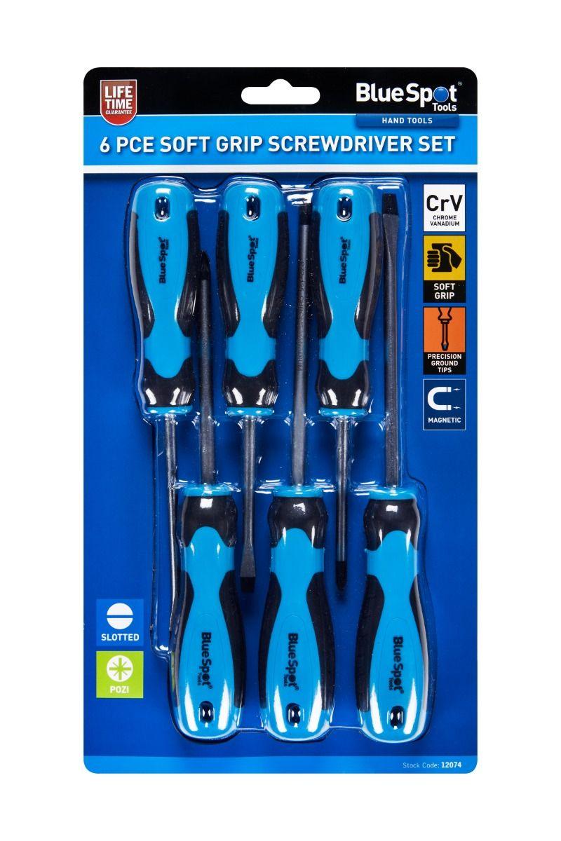 BLUE SPOT TOOLS 6PCE SOFT GRIP SCREWDRIVER SET - Premium Hand Tools from BLUE SPOT - Just £7.99! Shop now at Bargain LAB