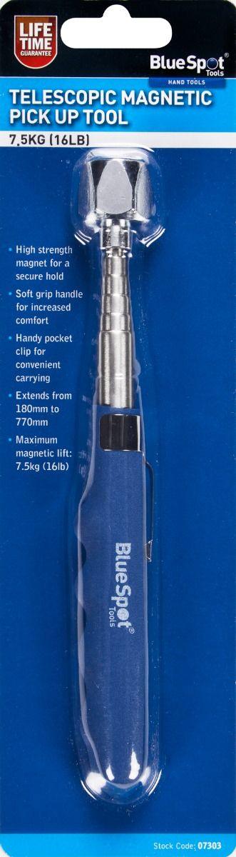 BlueSpot 77cm Telescopic Magnetic Pick Up Tool – 16 Lb Heavy Lift – Long Reach – 07303-BS