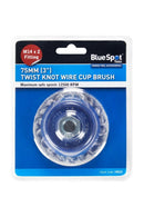 BLUE SPOT TOOLS 75MM (3") M14 X 2 TWIST KNOT WIRE CUP BRUSH - Bargain LAB