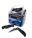 BLUE SPOT TOOLS 75MM ONE HANDED FOLDING KNIFE IN JAR - Premium Hand Tools from BLUE SPOT - Just £5.19! Shop now at Bargain LAB