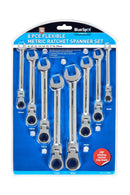 BLUE SPOT TOOLS 8 PCE FLEXIBLE METRIC RATCHET SPANNER SET (8-19MM) - Premium Automotive from BLUE SPOT - Just £49.99! Shop now at Bargain LAB