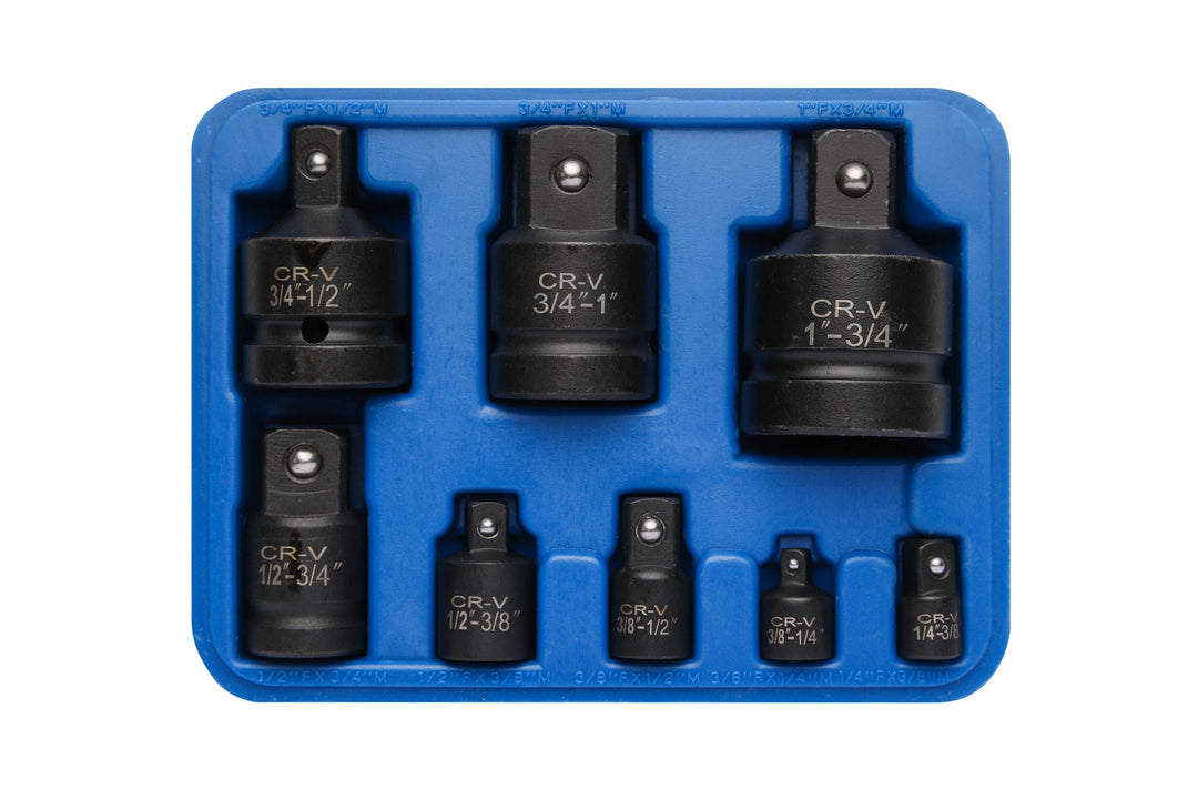 BLUE SPOT TOOLS 8 PCE IMPACT SOCKET ADAPTOR SET (1/4"-1") - Premium Automotive from BLUE SPOT - Just £29.99! Shop now at Bargain LAB