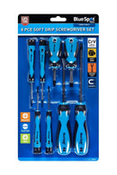 BLUE SPOT TOOLS 8PCE SOFT GRIP SCREWDRIVER SET - Premium Hand Tools from BLUE SPOT - Just £7.49! Shop now at Bargain LAB