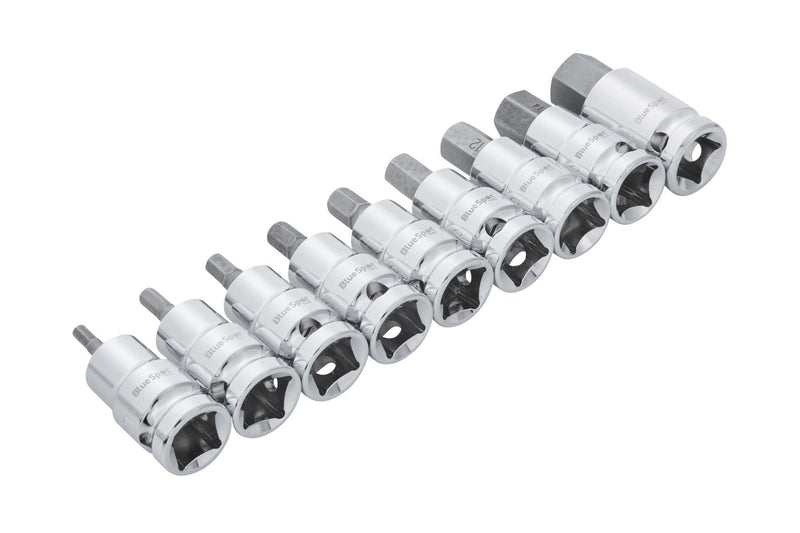BLUE SPOT TOOLS 9 PCE 1/2" HEX BIT SOCKETS (H4 - H17) - Premium Automotive from BLUE SPOT - Just £25.99! Shop now at Bargain LAB