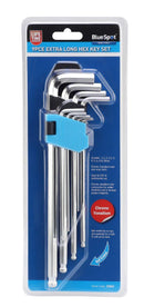 BLUE SPOT TOOLS 9 PCE EXTRA-LONG BALL END HEX KEY SET (1.5-10MM) - Premium Hand Tools from BLUE SPOT - Just £6.99! Shop now at Bargain LAB