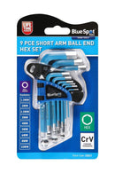BLUE SPOT TOOLS 9PCE SHORT ARM BALL END HEX KEY SET - Premium Hand Tools from BLUE SPOT - Just £8.49! Shop now at Bargain LAB