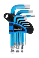 BLUE SPOT TOOLS 9PCE SHORT ARM BALL END HEX KEY SET - Premium Hand Tools from BLUE SPOT - Just £8.49! Shop now at Bargain LAB