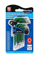 BLUE SPOT TOOLS 9PCE SHORT ARM TAMPER TORX KEY SET - Premium Hand Tools from BLUE SPOT - Just £8.49! Shop now at Bargain LAB