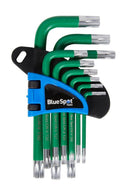 BLUE SPOT TOOLS 9PCE SHORT ARM TAMPER TORX KEY SET - Premium Hand Tools from BLUE SPOT - Just £8.49! Shop now at Bargain LAB