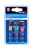 BLUE SPOT TOOLS COLOUR CODED IMPACT SOCKET ADAPTORS (1/4"-3/8"-1/2") - Premium Automotive from BLUE SPOT - Just £6.89! Shop now at Bargain LAB