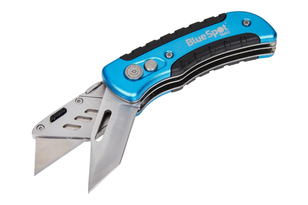 BLUE SPOT TOOLS DOUBLE BLADE LOCKING UTILITY KNIFE - Premium Hand Tools from BLUE SPOT - Just £12.99! Shop now at Bargain LAB