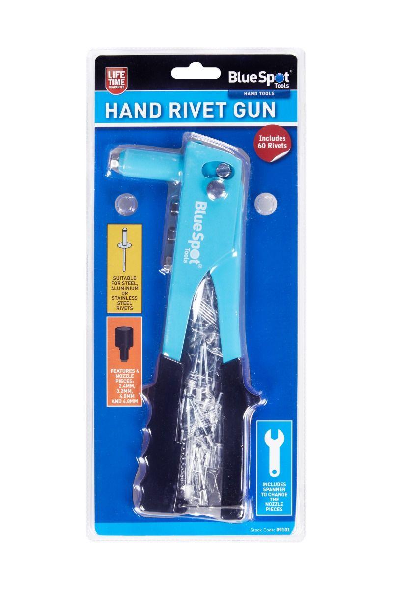 BLUE SPOT TOOLS HAND RIVET GUN WITH RIVETS