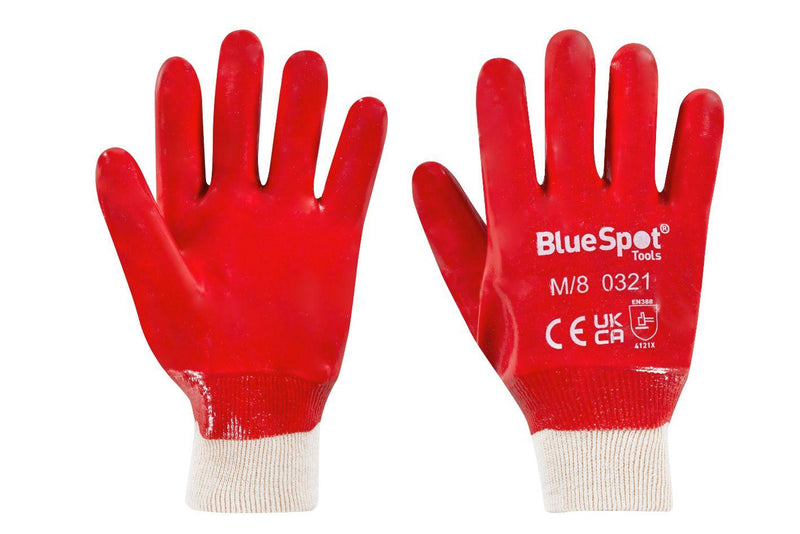 BLUE SPOT TOOLS HEAVY DUTY PVC GLOVES MEDIUM - Premium Building Tools from BLUE SPOT - Just £5.49! Shop now at Bargain LAB