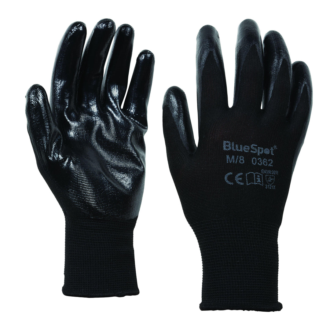 BLUE SPOT TOOLS NITRILE GRIP GLOVES (MEDIUM) - Premium Building Tools from BLUE SPOT - Just £4.79! Shop now at Bargain LAB