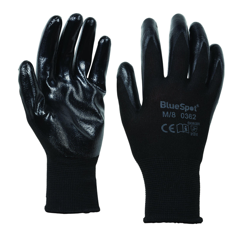 BLUE SPOT TOOLS NITRILE GRIP GLOVES (MEDIUM) - Premium Building Tools from BLUE SPOT - Just £4.79! Shop now at Bargain LAB