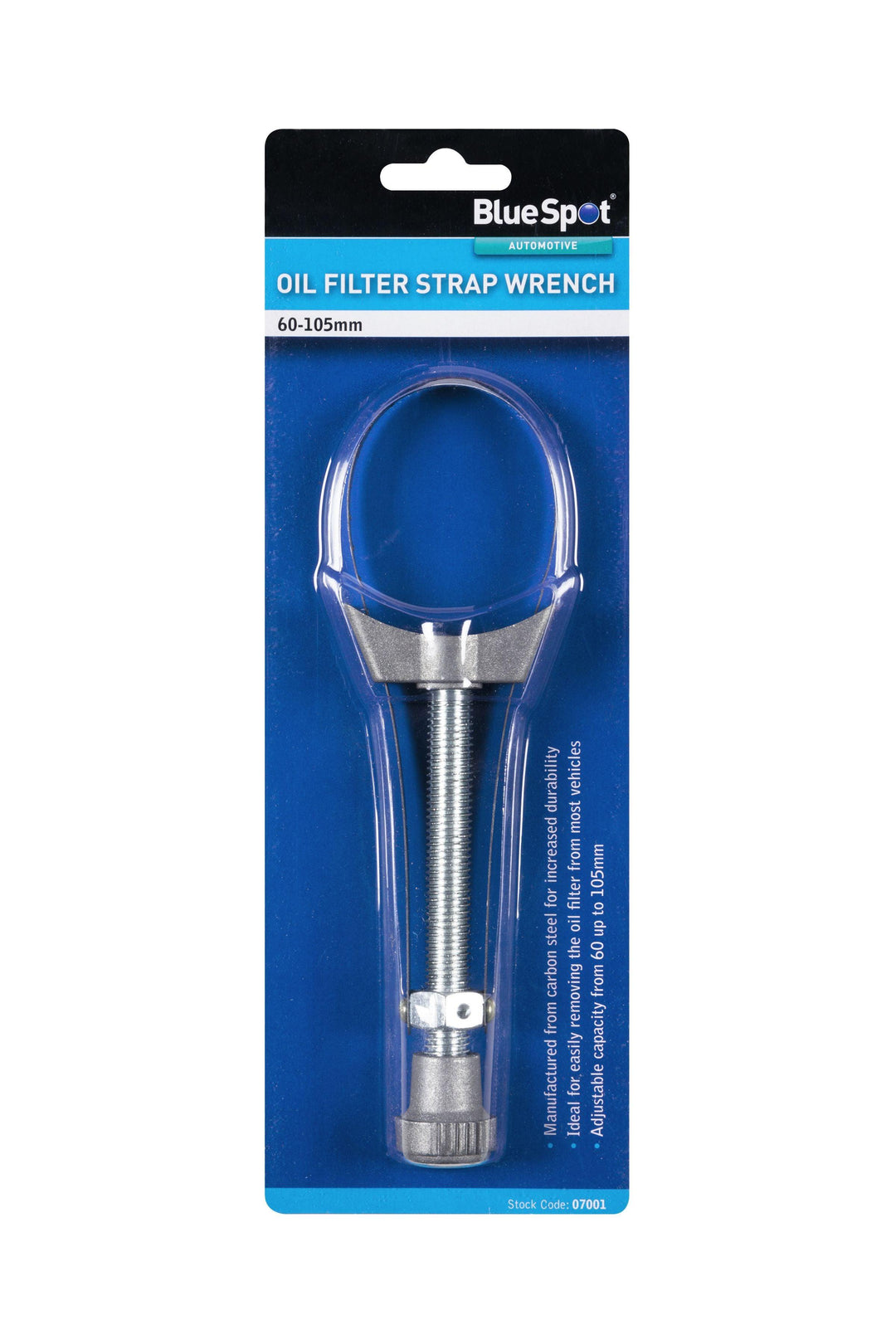 BLUE SPOT TOOLS OIL FILTER STRAP WRENCH (60-105MM) - Premium Automotive from BLUE SPOT - Just £7.49! Shop now at Bargain LAB