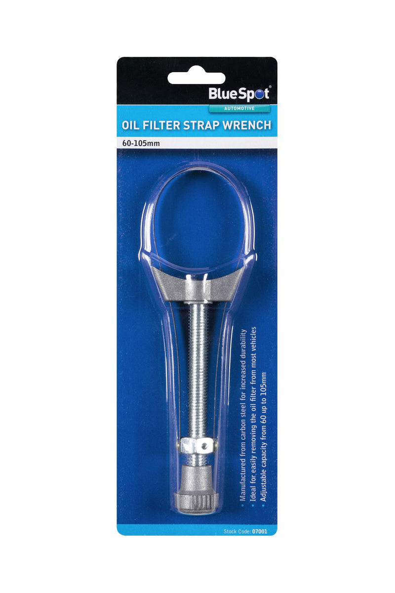 BLUE SPOT TOOLS OIL FILTER STRAP WRENCH (60-105MM) - Premium Automotive from BLUE SPOT - Just £7.49! Shop now at Bargain LAB