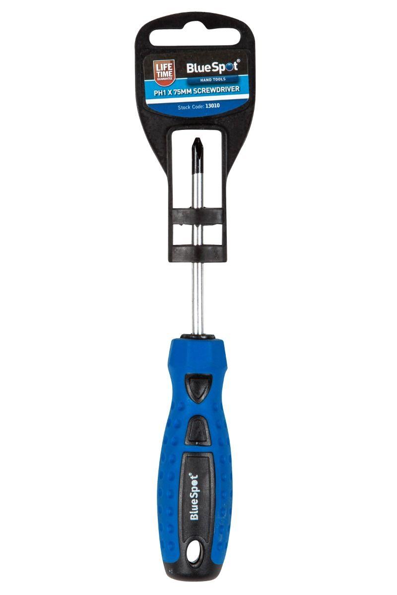 BLUE SPOT TOOLS PH1 X 75MM SCREWDRIVER - Premium Hand Tools from BLUE SPOT - Just £4.69! Shop now at Bargain LAB