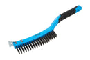 BLUE SPOT TOOLS SOFT GRIP LONG HANDLE WIRE BRUSH WITH SCRAPER - Premium Hand Tools from BLUE SPOT - Just £5.69! Shop now at Bargain LAB