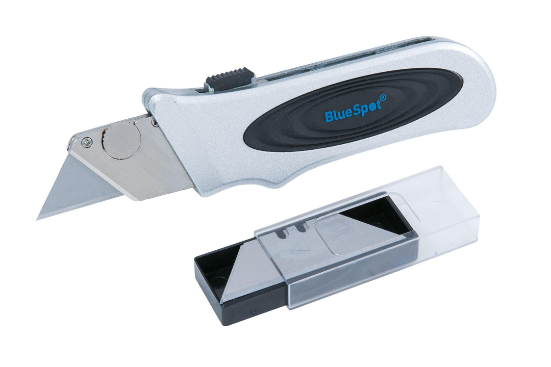 BLUE SPOT TOOLS SOFT GRIP RETRACTABLE UTILITY KNIFE - Premium Hand Tools from BLUE SPOT - Just £10.49! Shop now at Bargain LAB
