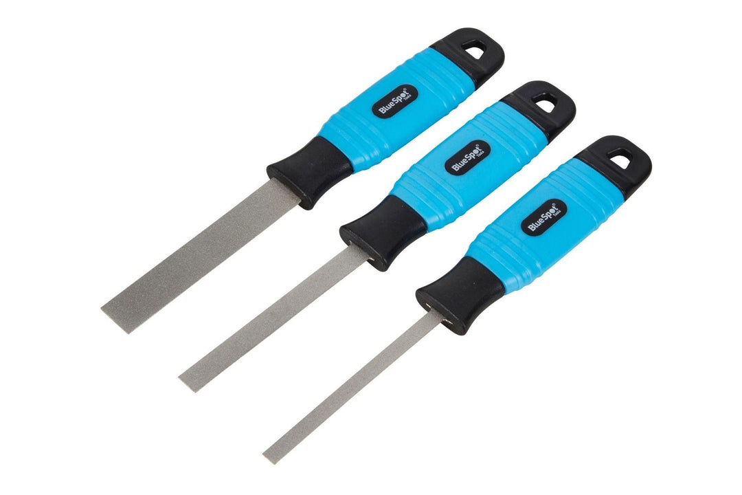 BLUE SPOT TOOLS THIN TYPE 3 PCE FLEXIBLE DIAMOND COATED FILES - Premium Hand Tools from BLUE SPOT - Just £10.49! Shop now at Bargain LAB